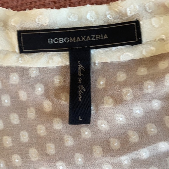BCBG Max Azria Sheer Tie Flowy Blouse - Picture 4 of 9